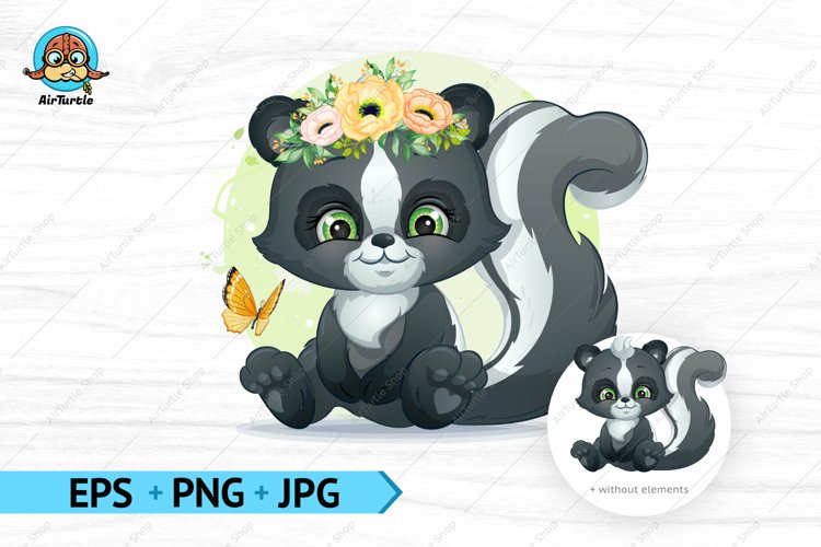 Skunk SVG scrapbook cut file cute clipart files for silhouette 