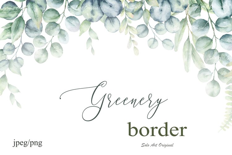 greenery border clipart