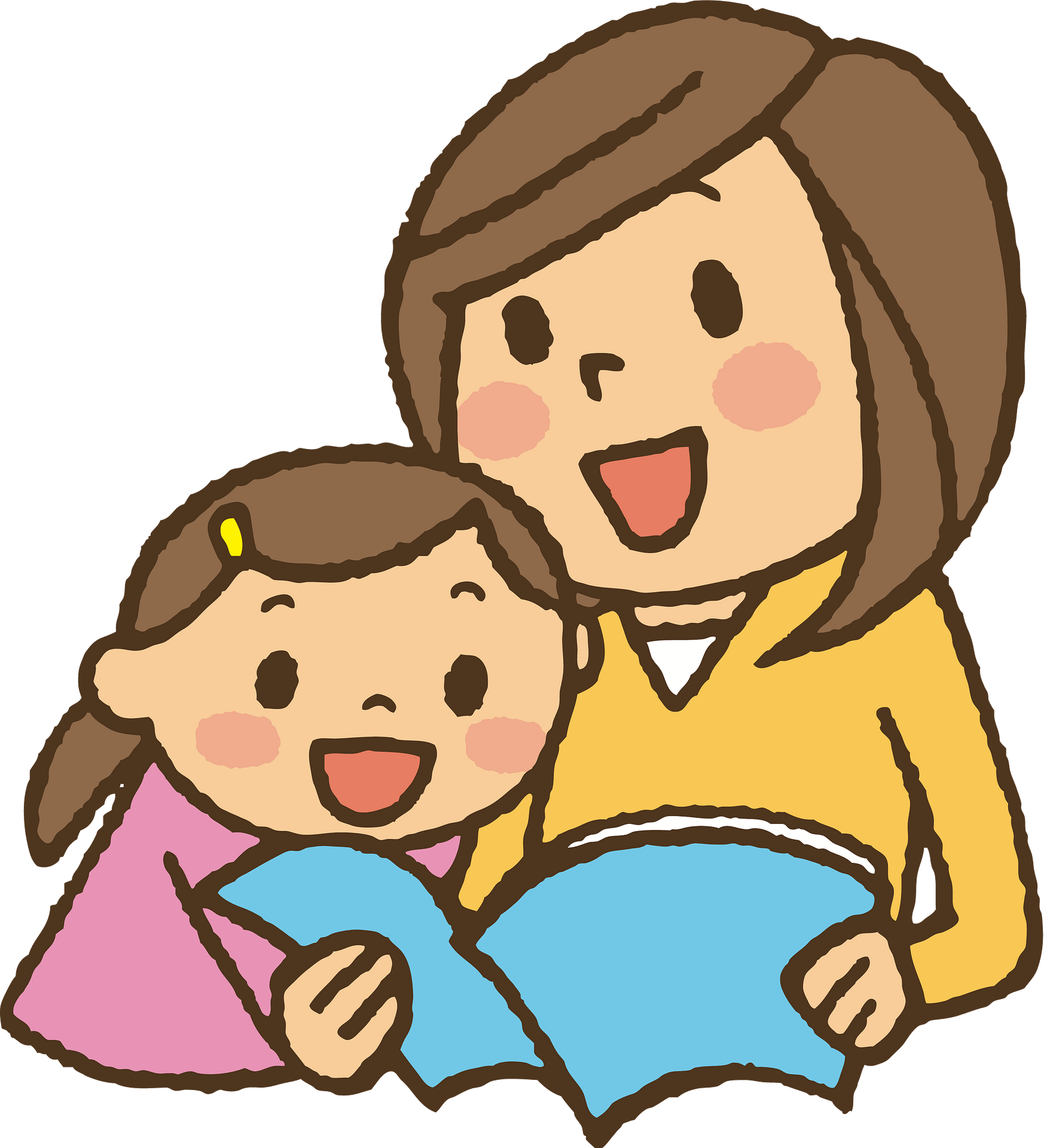Family Clipart-mother with her child