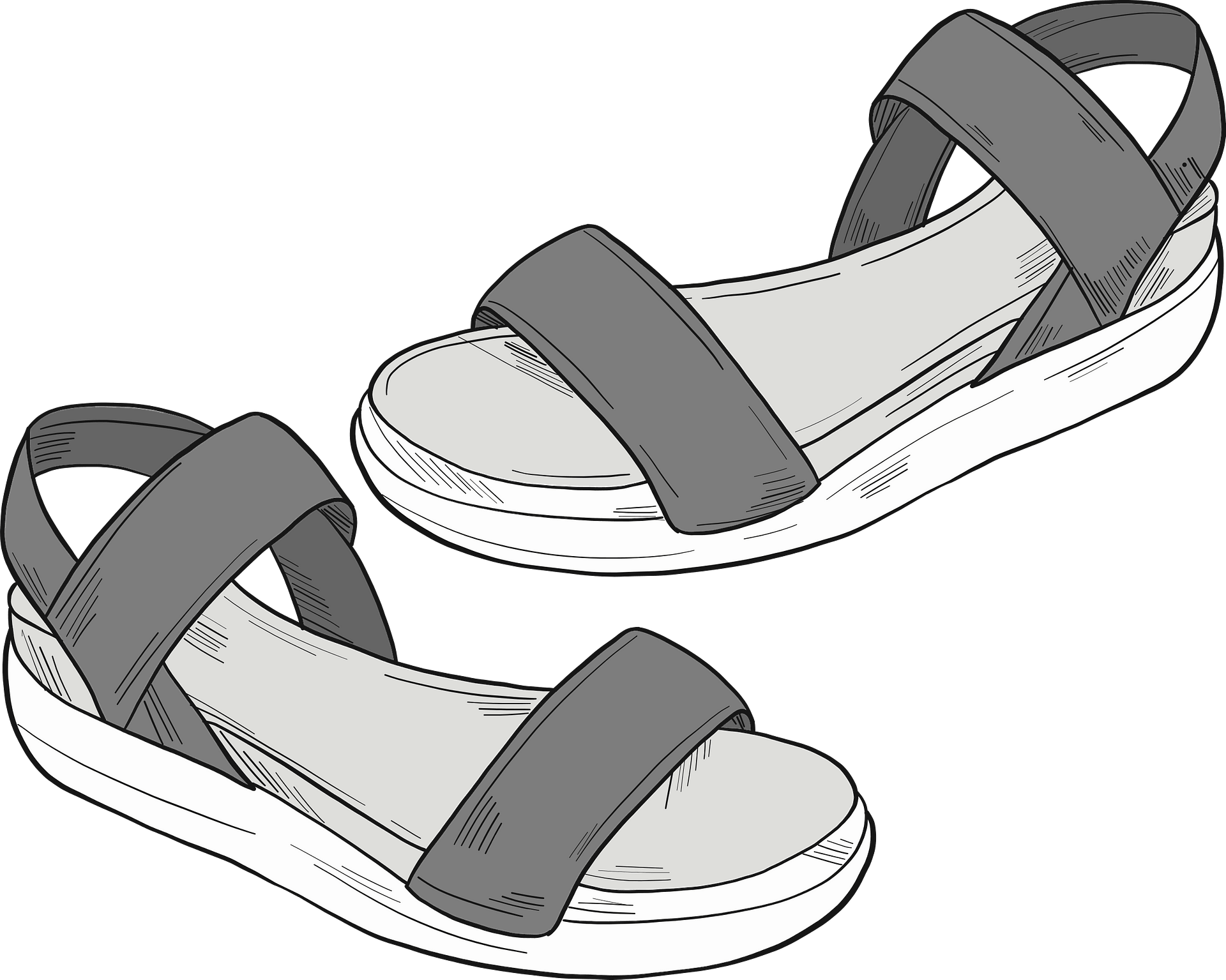 Leather Sandals Stock Illustrations – 3,204 Leather Sandals Stock ...