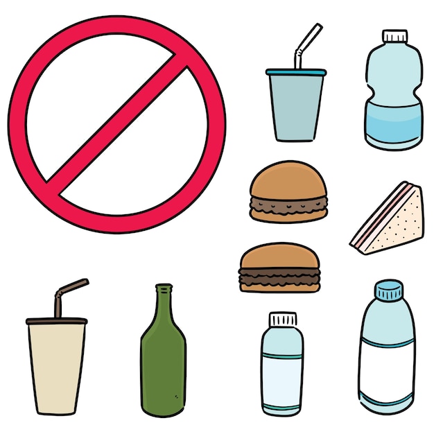 no food or drinks clipart