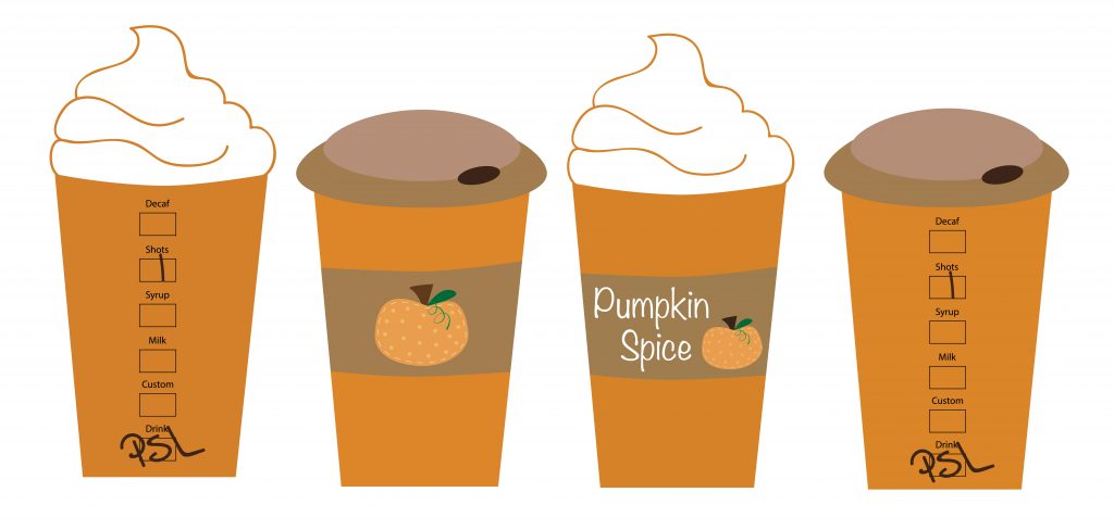 pumpkin spice latte clipart