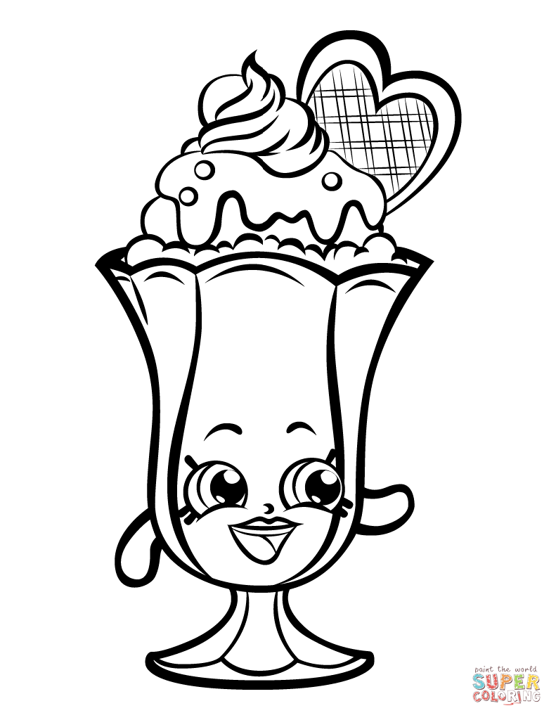 shopkins black and white clipart