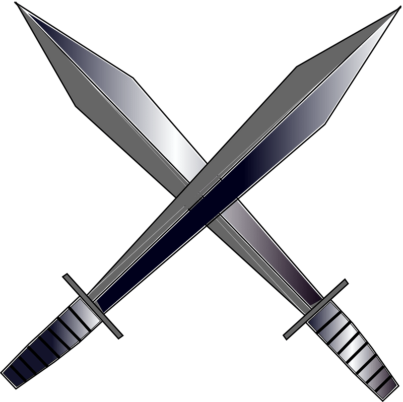 Swords Blades Crossed Fight Battle Line Stock Vector (Royalty Free)  425446252