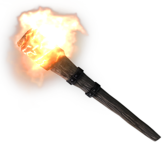 wooden torch clipart