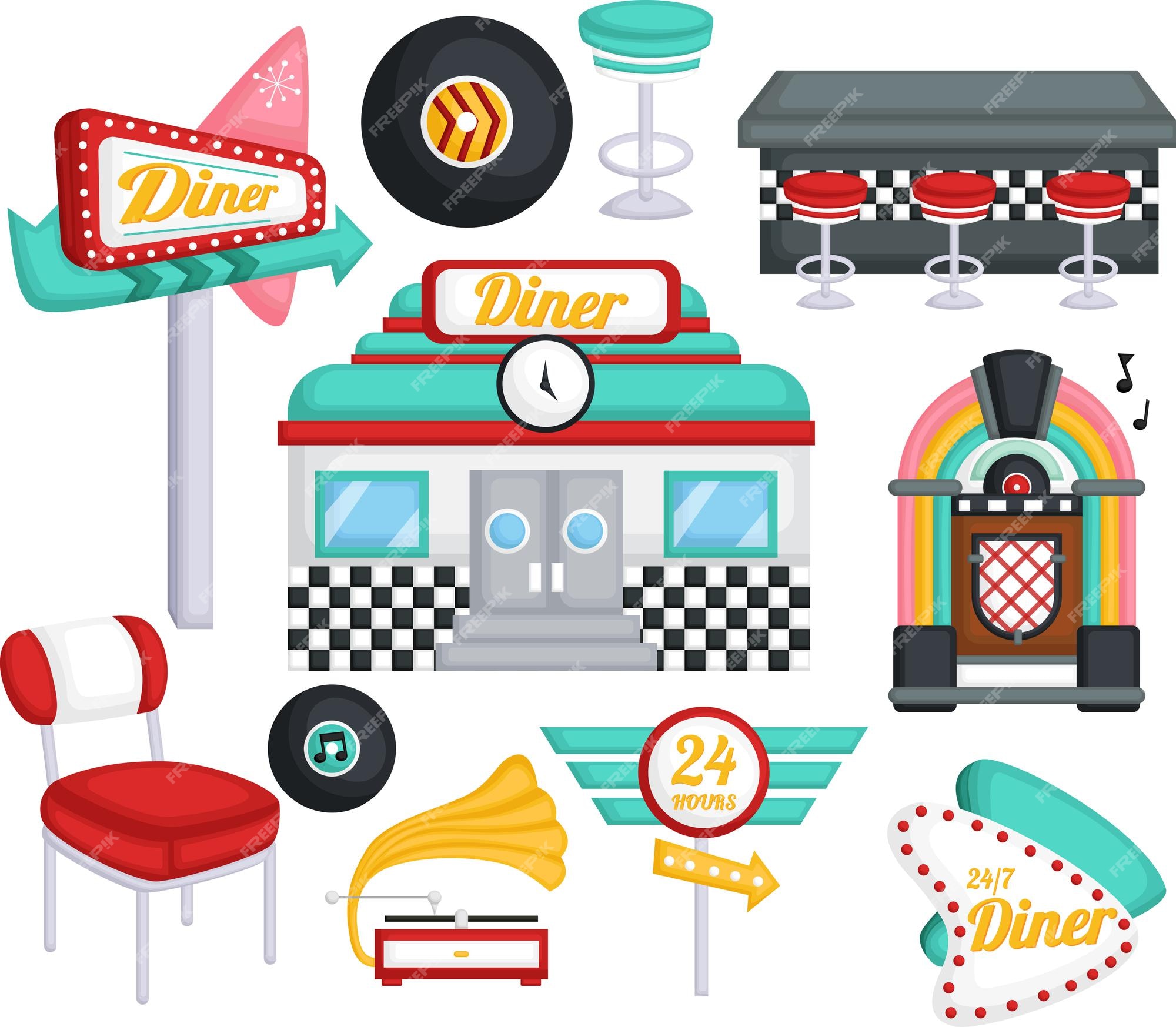 50s Diner Stock Vector Illustration and Royalty Free 50s Diner Clipart ...