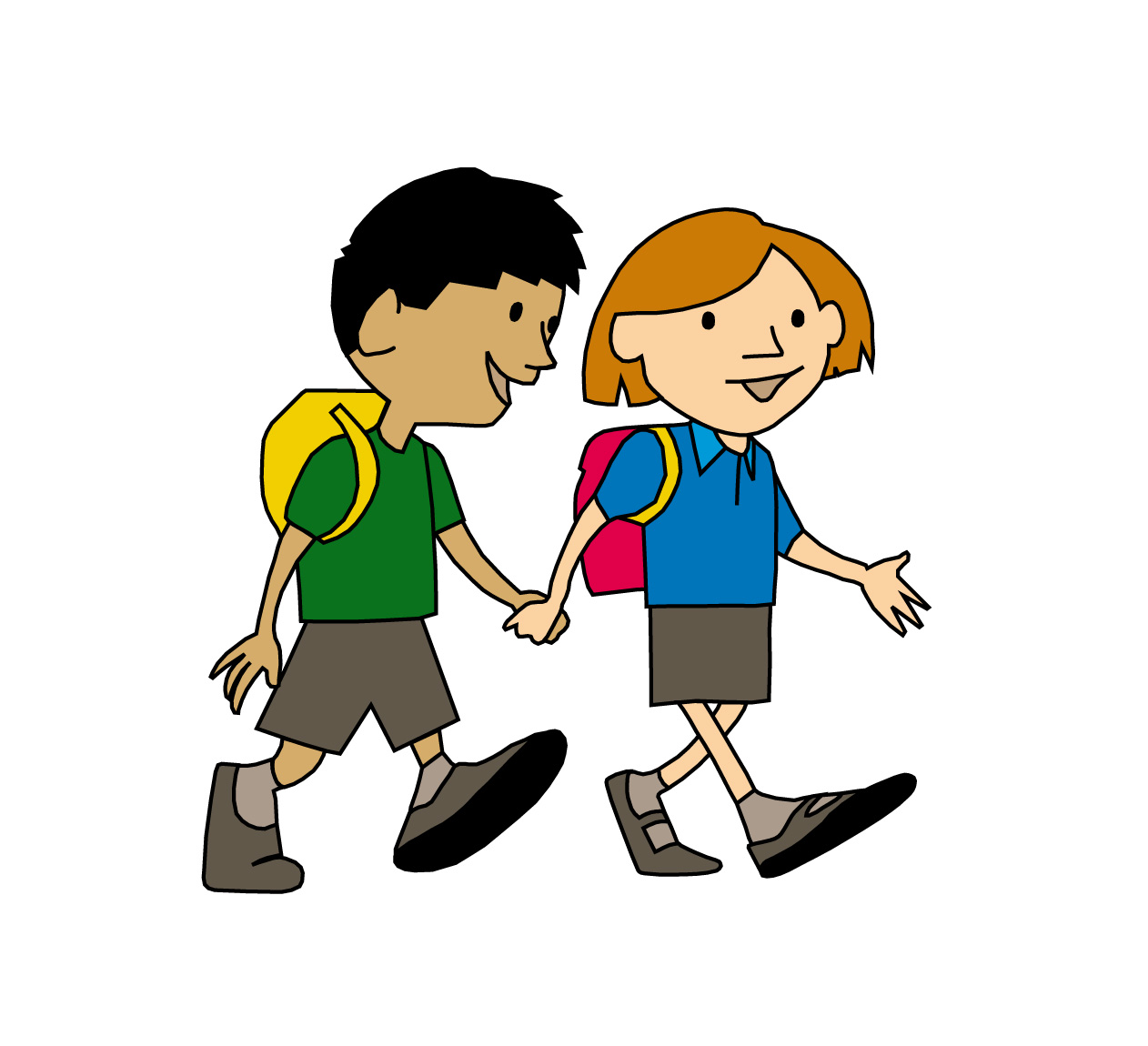 Clip Art Download African American Kids Walk To School Walk Clip 