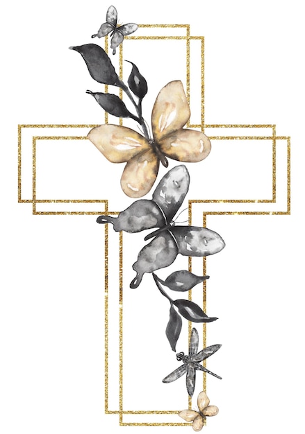 Sunflower Floral Cross Clipart - Clip Art Library