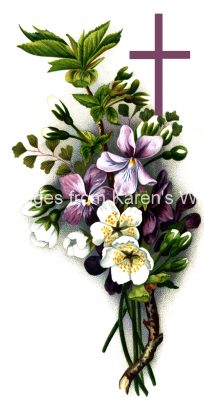 cross with flowers clipart