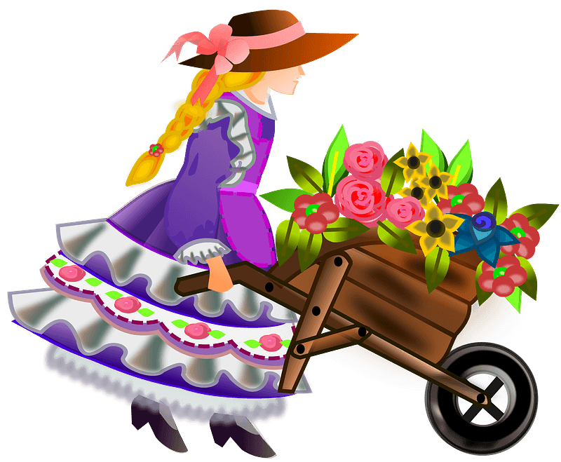 wheelbarrow clipart