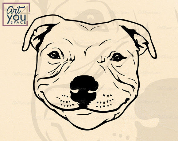 pitbull dog clipart