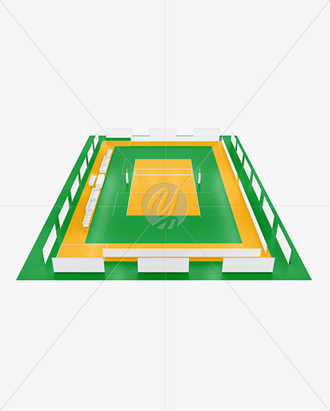 Volleyball Net Court Arena Design. Vector Illumination 