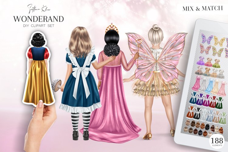 alice in wonderland dress clipart