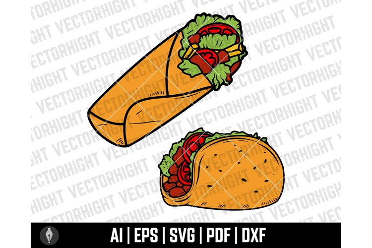 Cultural Food Clipart-mexican cheese beef burrito black outline 