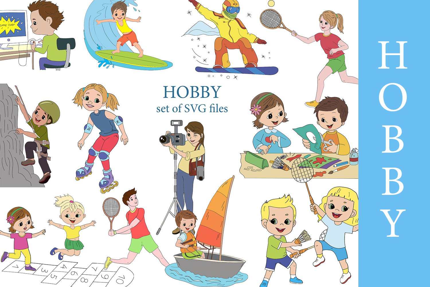 Icon Set Hobby Vector Royalty Free Svg Cliparts Vectors And Clip