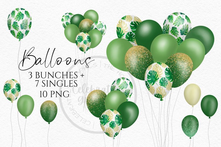 green balloon clipart