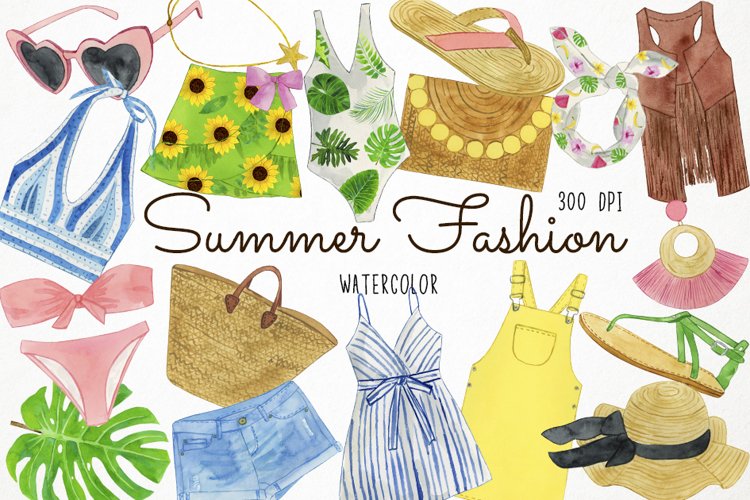 Summer Clothes Picture Cards, Kindergarten