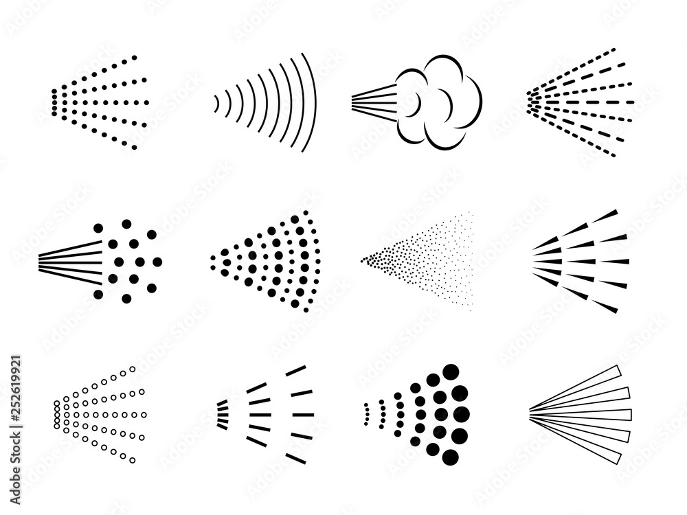 Spray Bottle Vector Icon Illustration with Outline for Design 