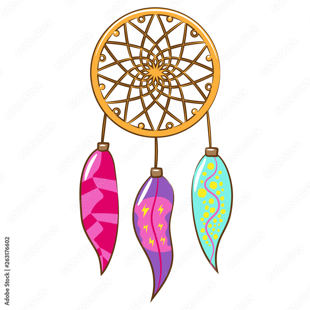 Hand Drawn Boho Dreamcatcher Clipart - Clip Art Library