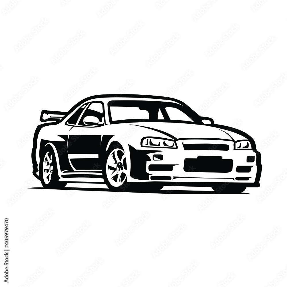 Make a cool line drawing of your car or truck by Nate_petterson | Fiverr