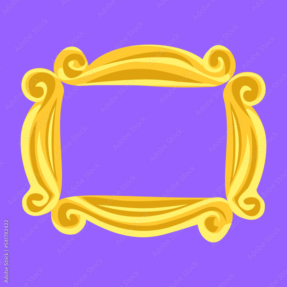 Picture Frame Friends Door | Yellow Frame Tv Series Friends - Clip Art ...