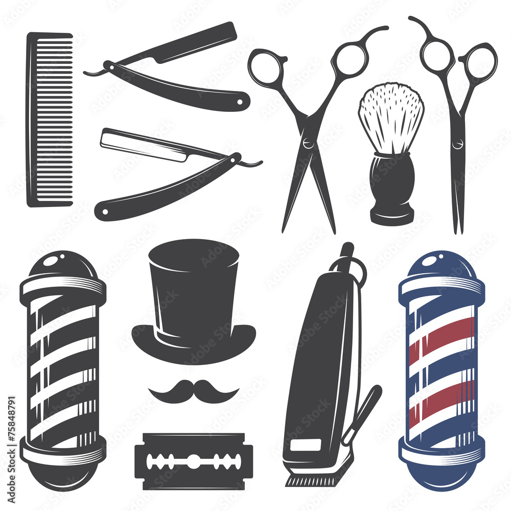 vintage barber clipart