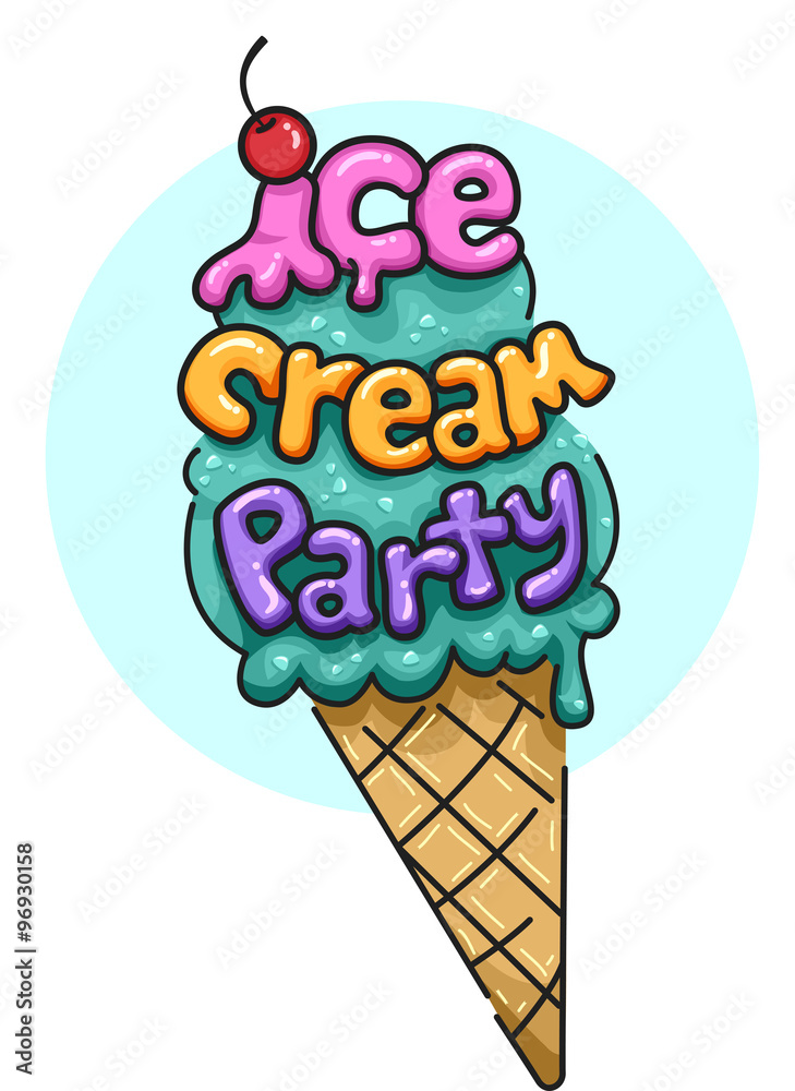 ice cream party clipart