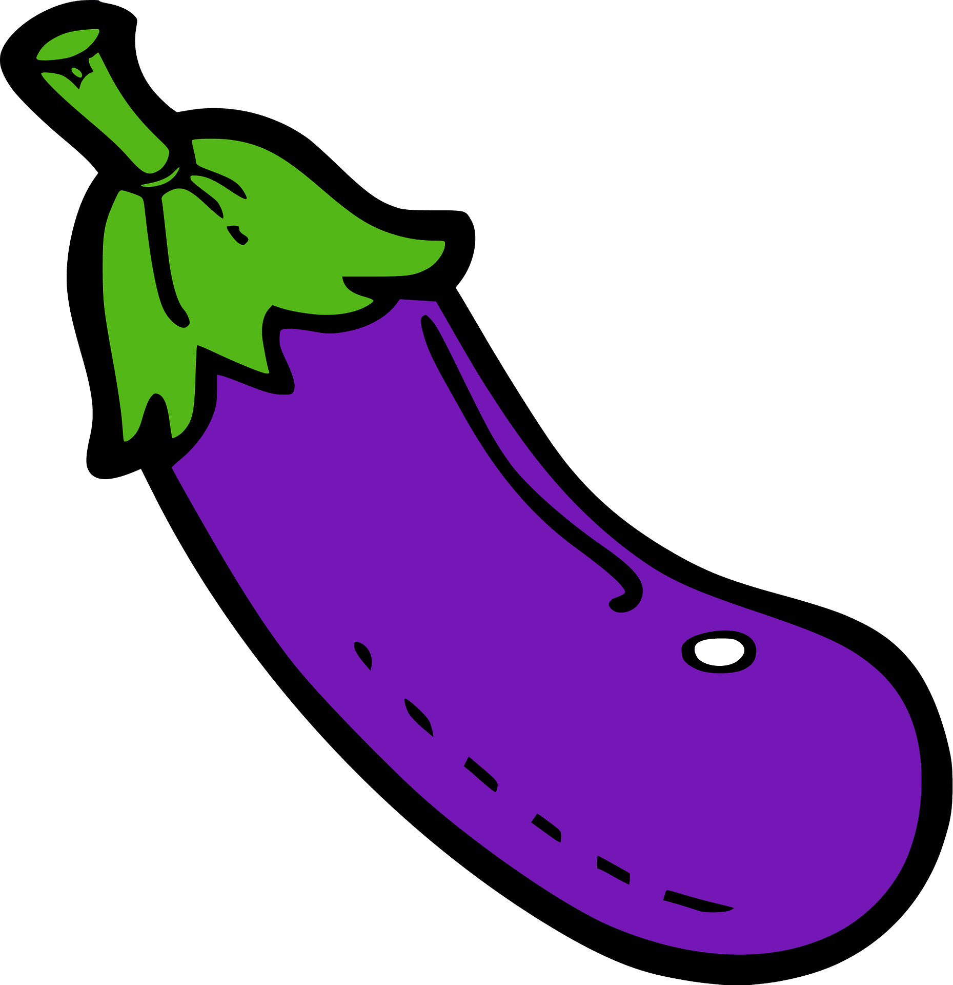 Eggplant Clip Art Free PNG Image｜Illustoon