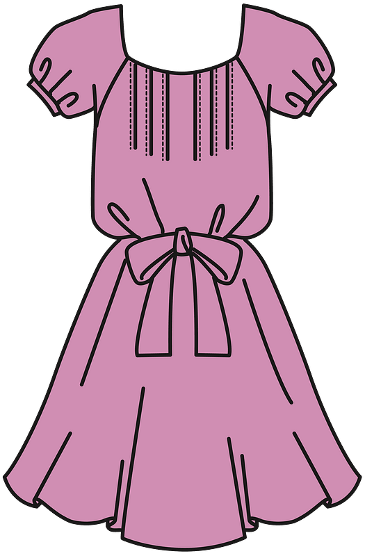 pink dress clipart