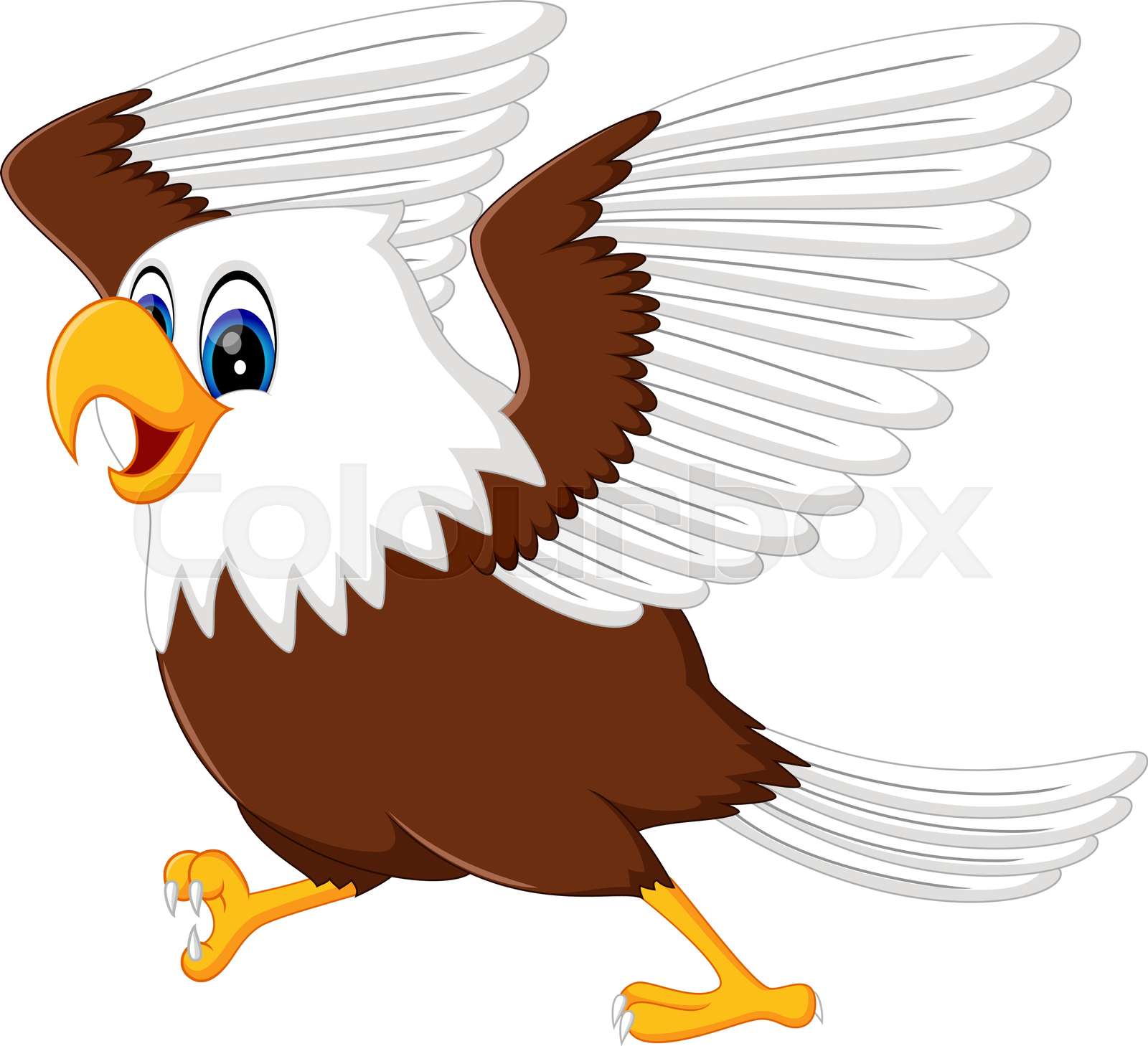 cute eagle animal cartoon graphic (2161799)