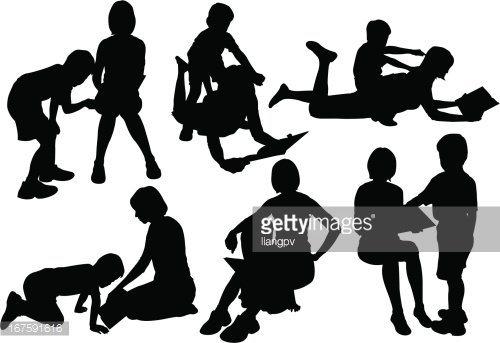 mother and son clipart