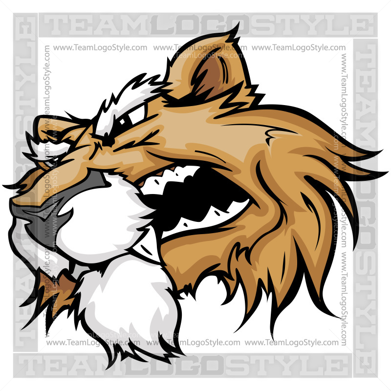 Clipart of a Sitting Cougar Big Cat Mascot on Text - Royalty Free 