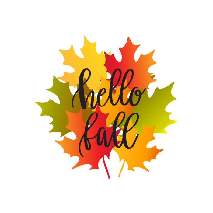 Hello fall handwritten lettering round frame Vector Image - Clip Art ...