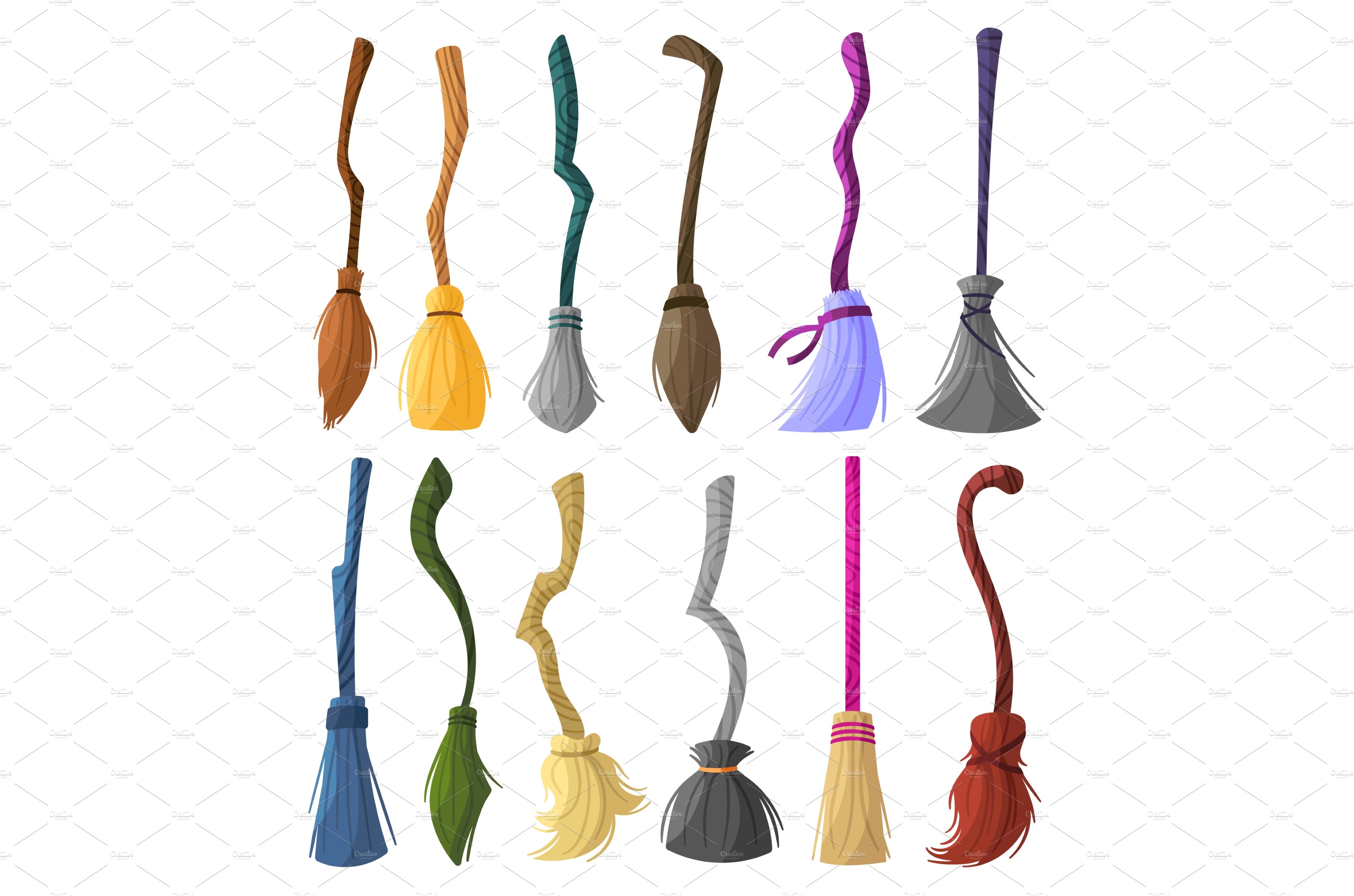 witch broom clipart