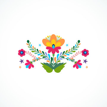 mexican flowers clipart
