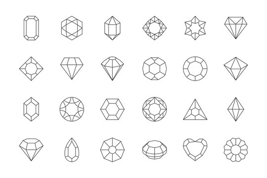 gemstone clipart outline