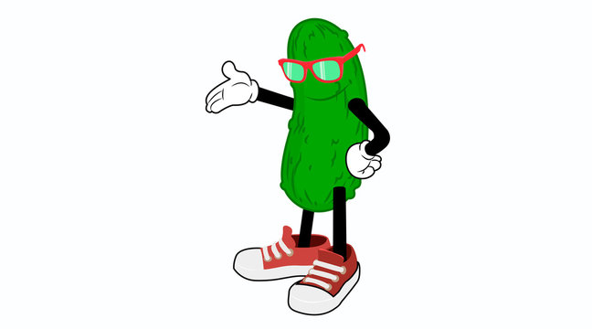 happy pickle clipart