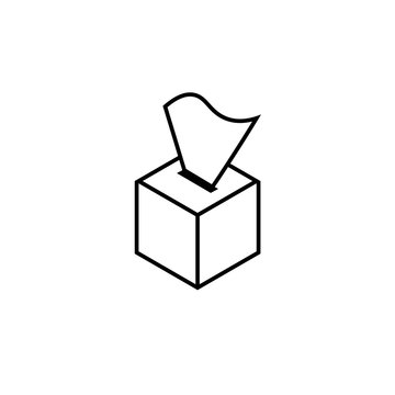Black And White Clip-art Illustration Of Napkin Tissues Box Simple 