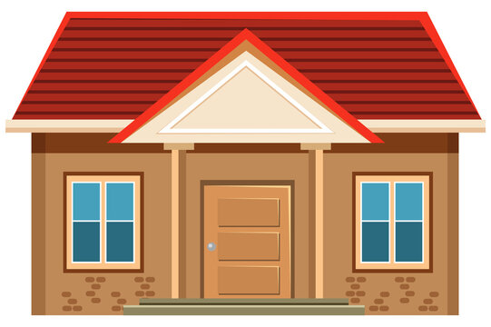 Simple House Templates Various Colors - Small Building Clip Art - Clip ...