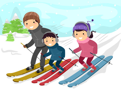 Skiing Stock Vector by ©blueringmedia 54654175