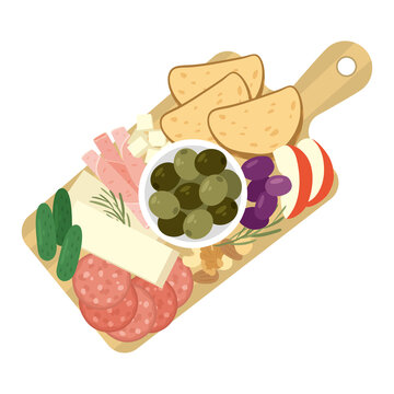 charcuterie board clipart