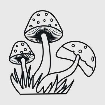 Colorful mushroom drawing on Craiyon