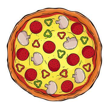 Italian Food Clipart Pizza Party Watercolor, Pizza Slice PNG