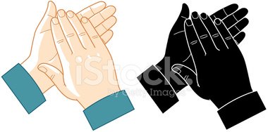 hands clapping clipart