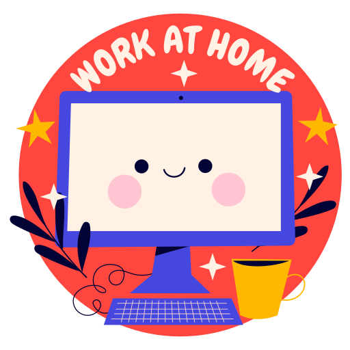 work from home clipart