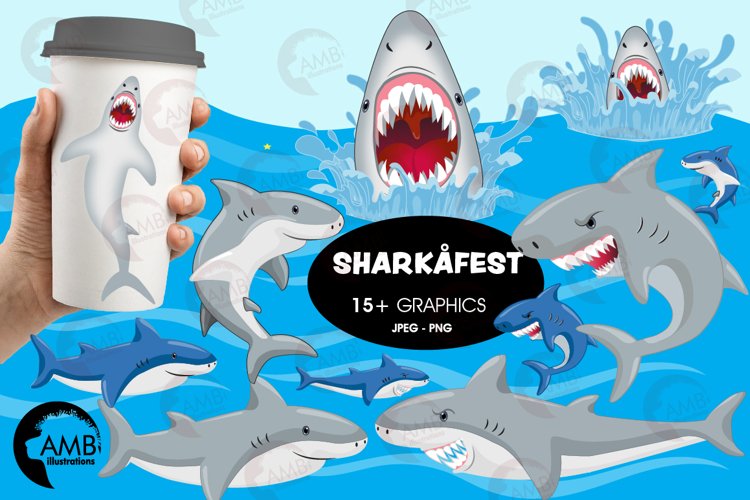 Free Cartoon Shark Clipart for Kids, Shark Outline and Shark 