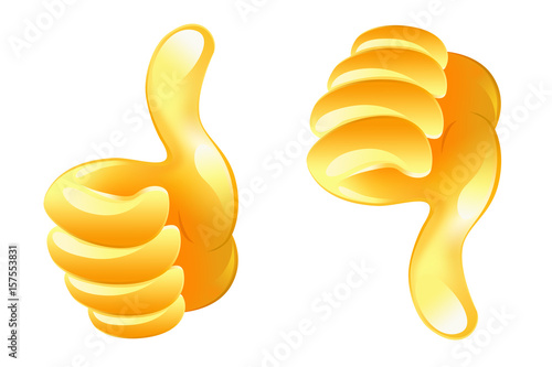 thumbs up and down clipart