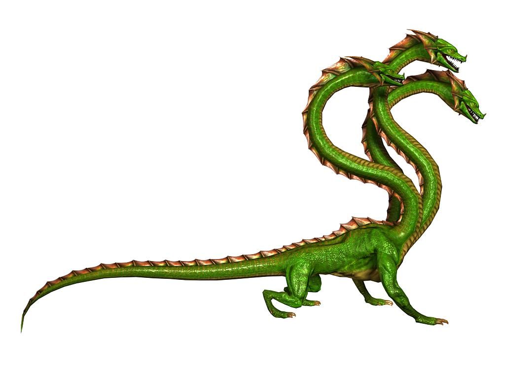 I used a royalty-free clip art image of a hydra and coloured it 