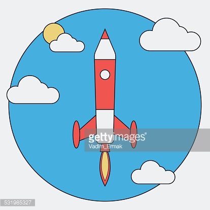 rocket launch clipart