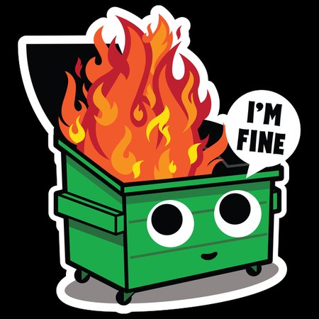 dumpster fire clipart